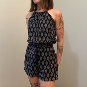 Patterned Halter Romper